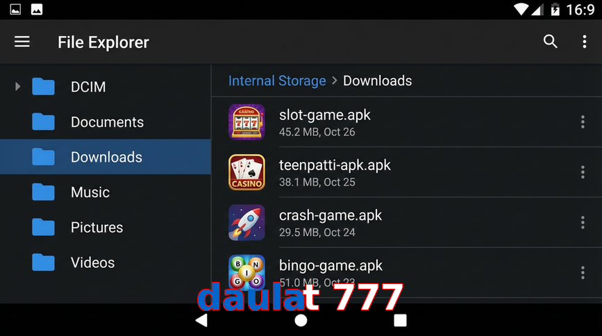 Main screen of Daulat 777 gameapk page for PK players